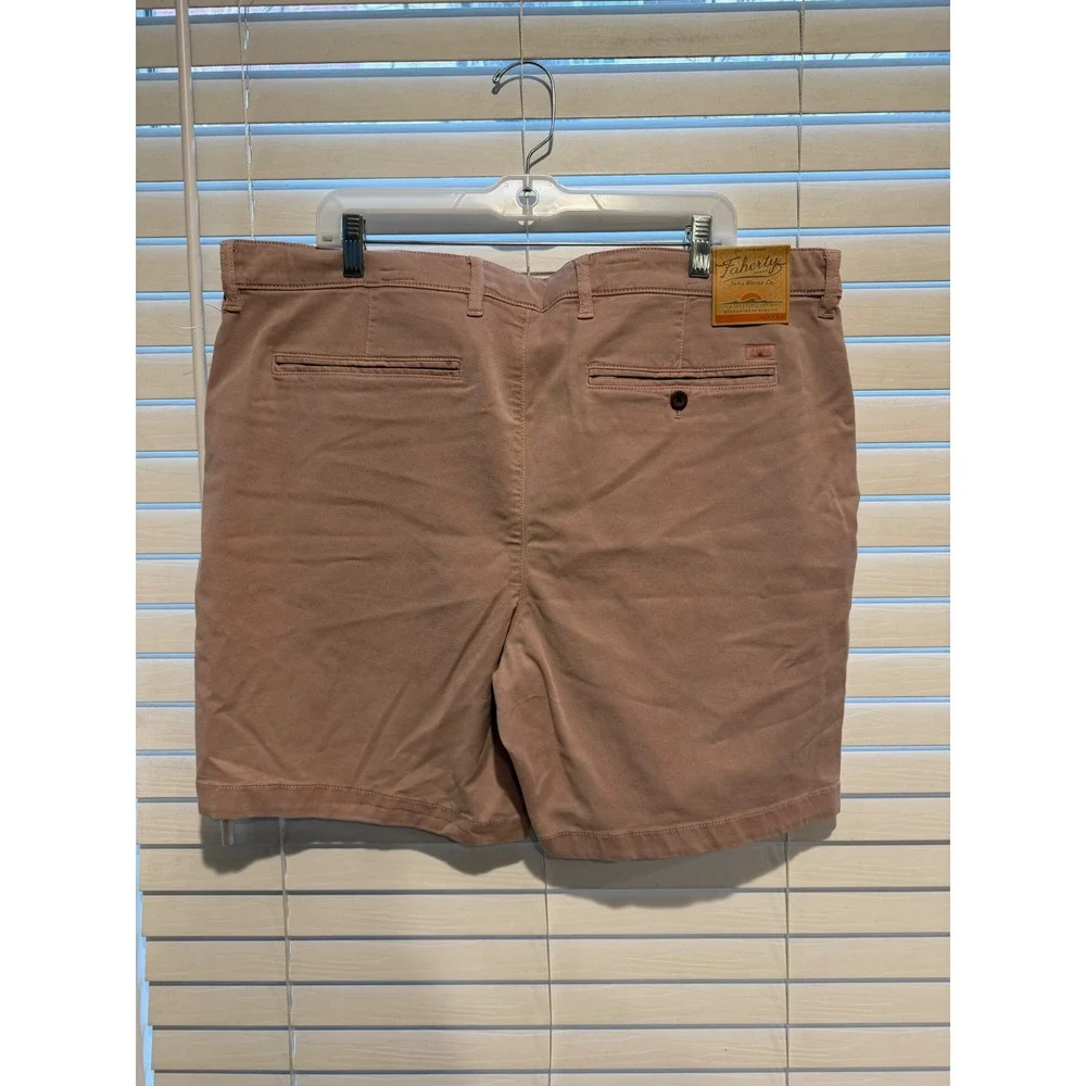 Faherty Brand Men's Sun and Waves Co Shorts Tan Cotton Blend‎ Size 40